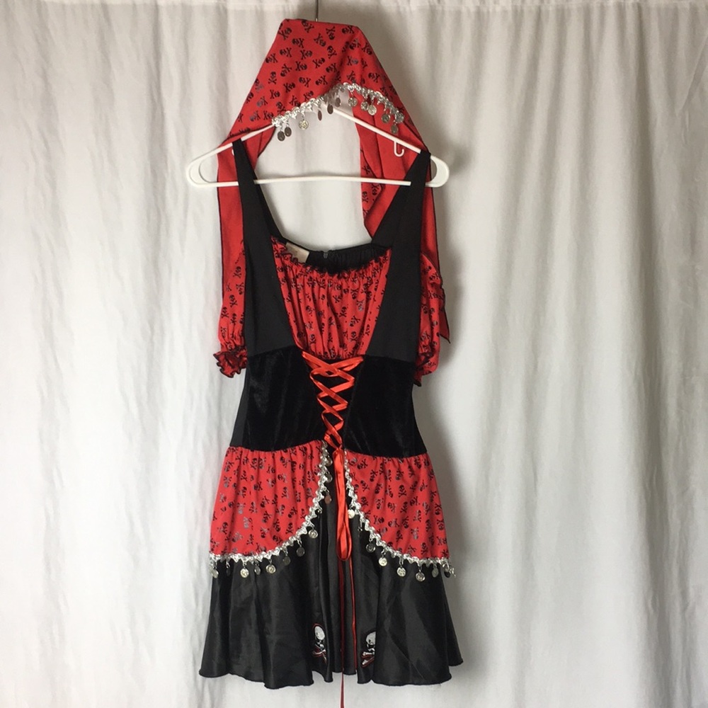 Pirate Halloween costume with head scarf